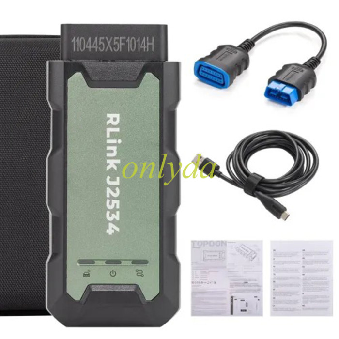 2026 TOPDON Rlink J2534 Pass-Thru Programmer Supports All J2534 Protocols, Windows 7, 8, 10, 11