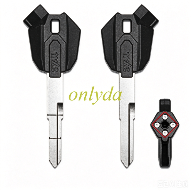 For SYM motorcycle key shell with left blade with badge