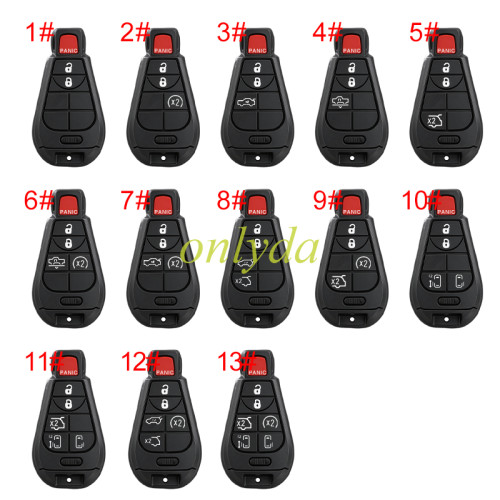 Super Stronger GTL for Chrysler remote key shell without badge, pls choose button