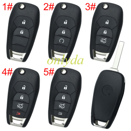 free shipping and no tax from HK warehouse 10pcs/lot For Chevrolet  remote key shell with round badge place, pls choose the button