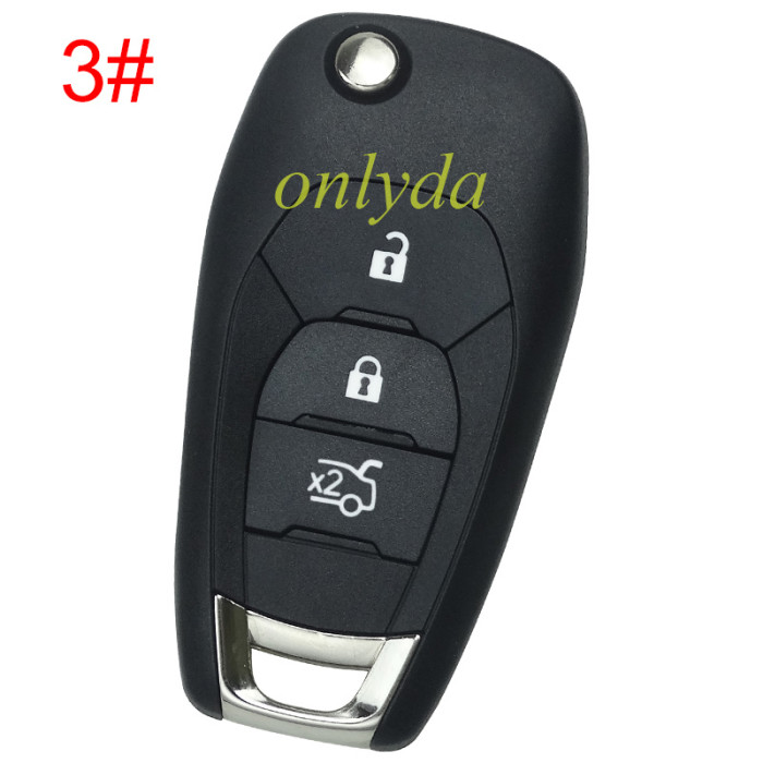 free shipping and no tax from HK warehouse 10pcs/lot For Chevrolet  remote key shell with round badge place, pls choose the button