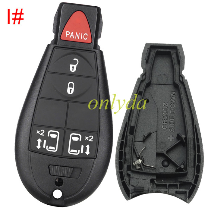 free shipping and no tax from HK warehouse 10pcs/lot  For Chrysler button remote key shell ， pls choose key shell