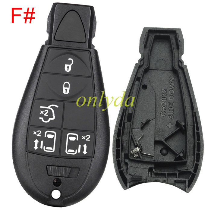 free shipping and no tax from HK warehouse 10pcs/lot For Chrysler button remote key shell ， pls choose key shell