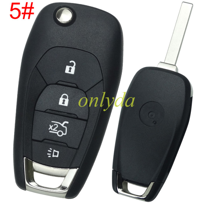 free shipping and no tax from HK warehouse 10pcs/lot For Chevrolet  remote key shell with round badge place, pls choose the button