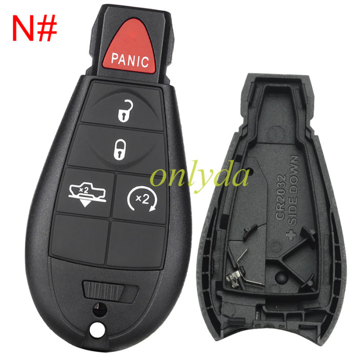 free shipping and no tax from HK warehouse 10pcs/lot  For Chrysler button remote key shell ， pls choose key shell