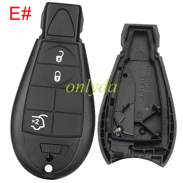 free shipping and no tax from HK warehouse 10pcs/lot For Chrysler button remote key shell ， pls choose key shell