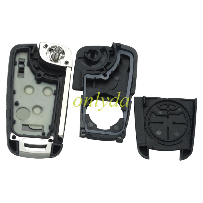 free shipping and no tax from HK warehouse 10pcs/lot For Chevrolet remote key shell with round badge place,2B/3B ,pls choose the button
