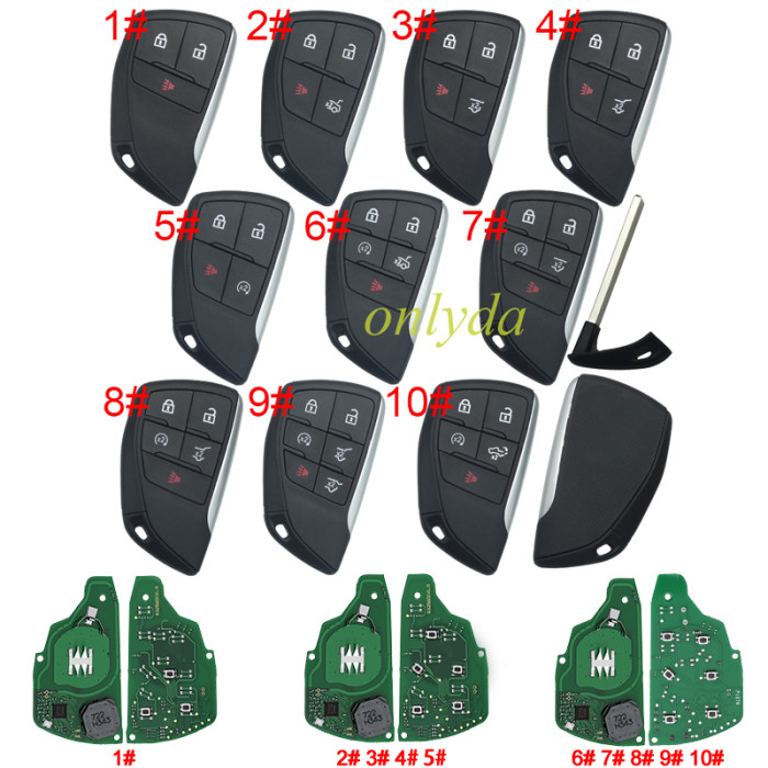 For Chevrolet ASK 434MHz ID49 Chip FCC ID: YG0G21TB2 Smart Remote Car Key Fob for Chevrolet Suburban Tahoe GMC Yukon 2021 2022 2023,pls choose button and PN number