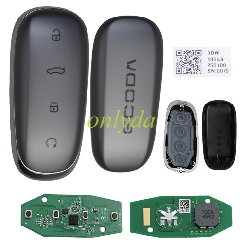 For Chery Omoda original remote key 47chip, 4 buttons 433mhz, without blade