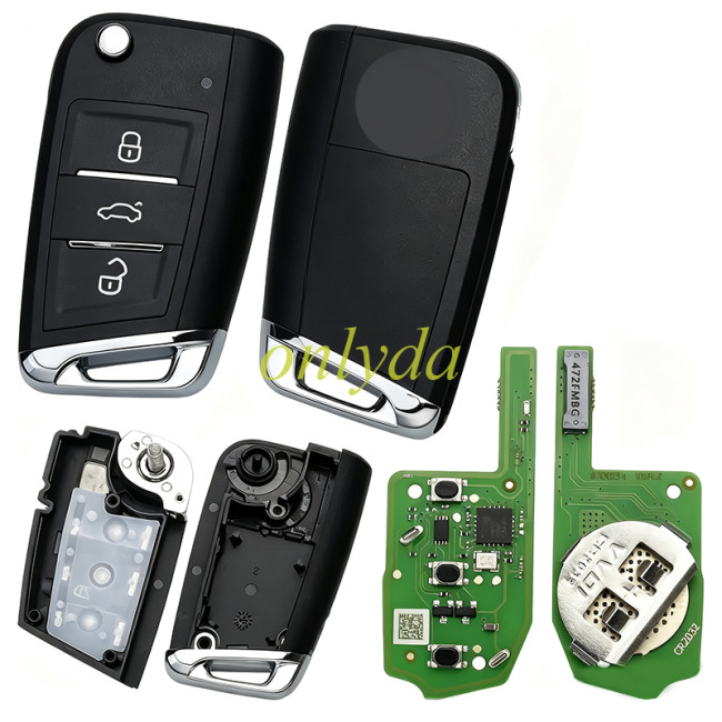 Xhorse MQB Style Remote Key XEDM01EN 3 Buttons work with MINI Key Tool/VVDI2/Key Tool