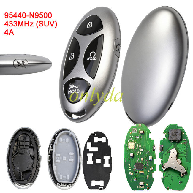 2024 Hyundai Tucson Smart Remote Key 4+1 Buttons 433MHz /95440-N9500 / 4A
