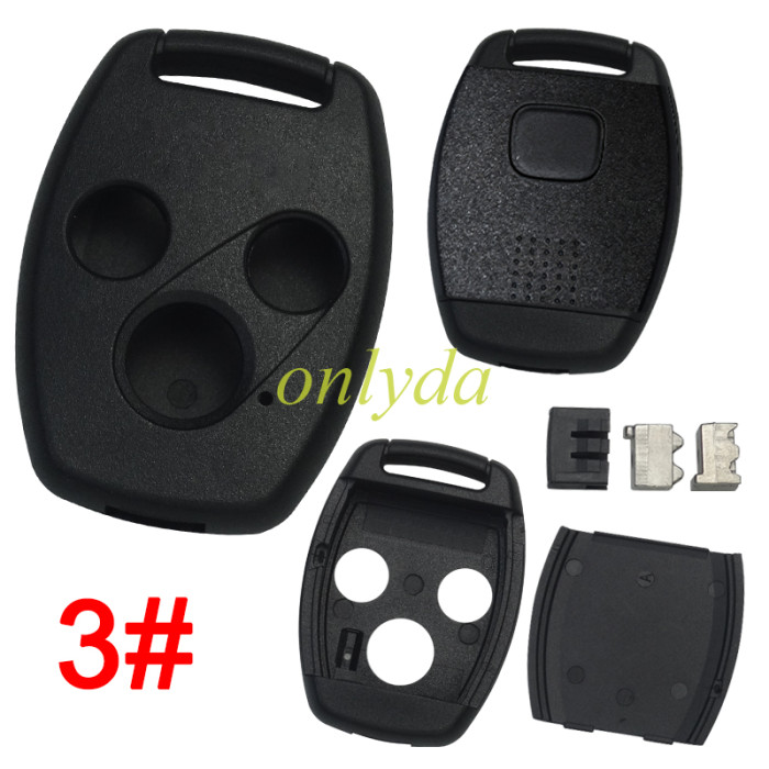 Stronger version For Honda remote key shell with badge, support for xhorse/keydiy universal blade, pls choose button