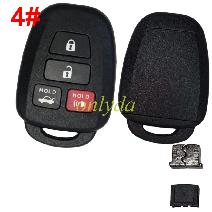 Stronger version for Toyota remote key shell without badge, pls choose the model