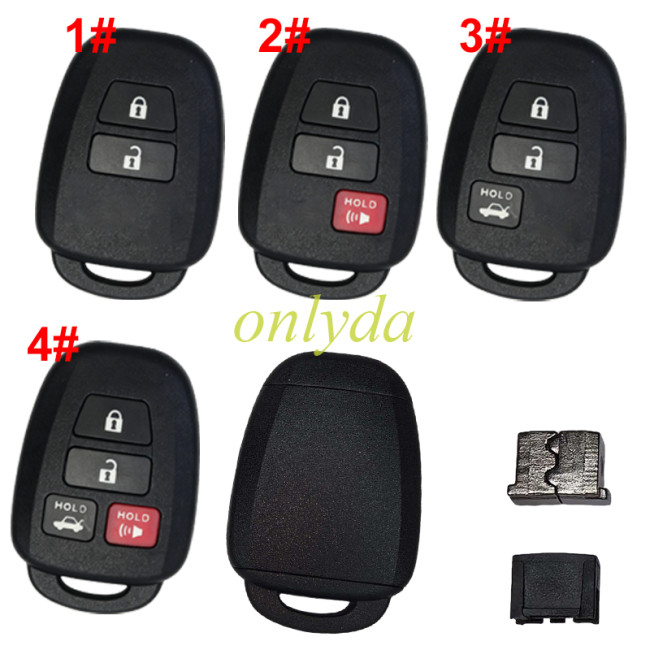 Stronger version for Toyota remote key shell without badge, pls choose the model