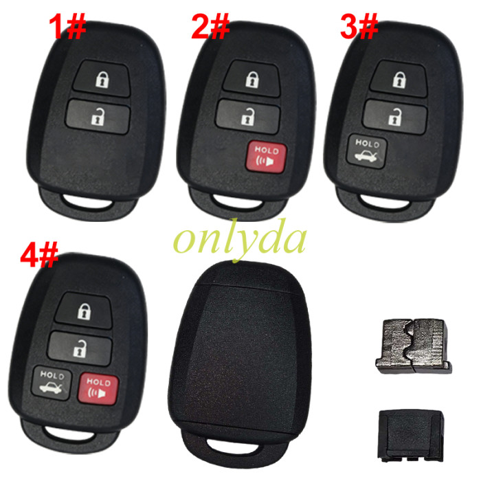 Stronger version for Toyota remote key shell without badge, pls choose the model