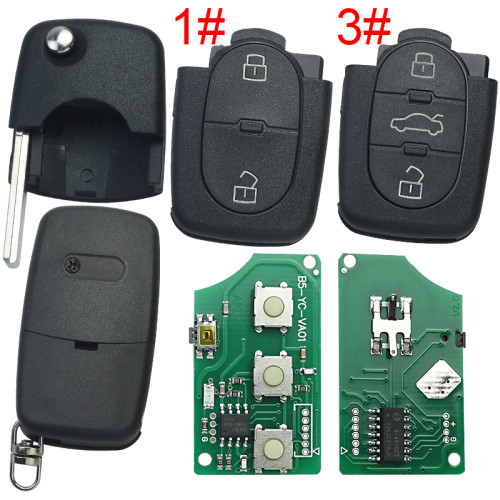 For Audi  control remote D48chip 434mhz PN:4DO 837 231 R,pls choose button