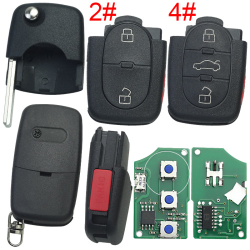 For Audi control remote ID48chip 315mhz PN: 4DO 837 231 P, pls choose button