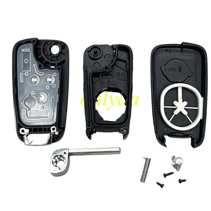 【Check Shell Interior | Not Hot Seller,2021 New Buick Excelle, Round badge, Integrated Back】For  Chevrolet/Buick remote key shell with round badge, the back is whole entity