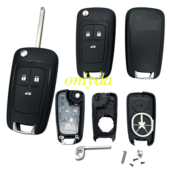 【Check Shell Interior | Not Hot Seller, 2021 New Buick Excelle, with corss badge, Integrated Back】For Chevrolet remote key shell with cross badge, the back is whole entity