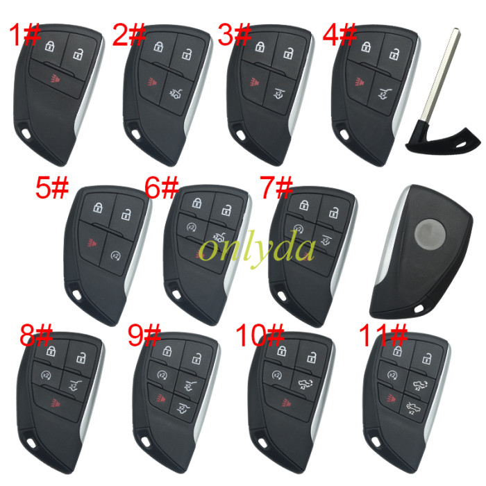 For Buick 2+1/3+1/4+1 button remote key  shell with round badge place, (please choose button)