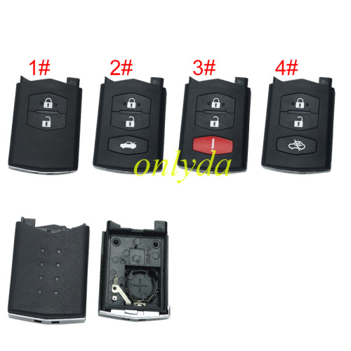 For mazda  remote key shell without blade ,without badge , pls choose button model