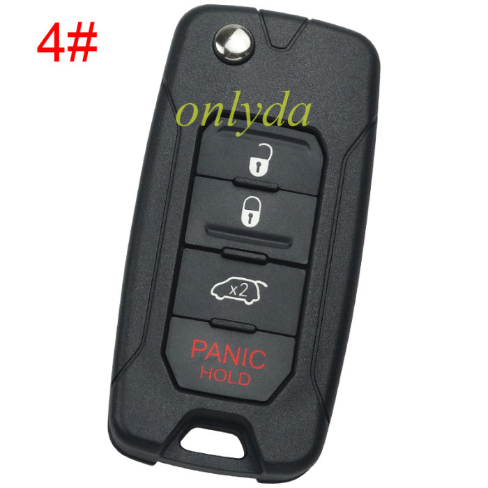 free shipping and no tax from HK warehouse 10pcs/lot For Jeep remote key shell without badge, pls choose the button