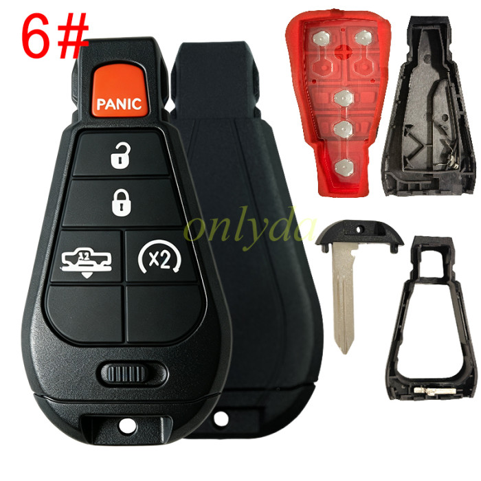 Super Stronger GTL for Chrysler remote key shell without badge, pls choose button