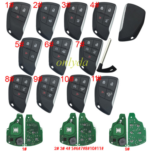 For Chevrolet ASK 434MHz ID49 Chip FCC ID: YG0G21TB2 Smart Remote Car Key Fob for Chevrolet Suburban Tahoe GMC Yukon 2021 2022 2023,pls choose button and PN number