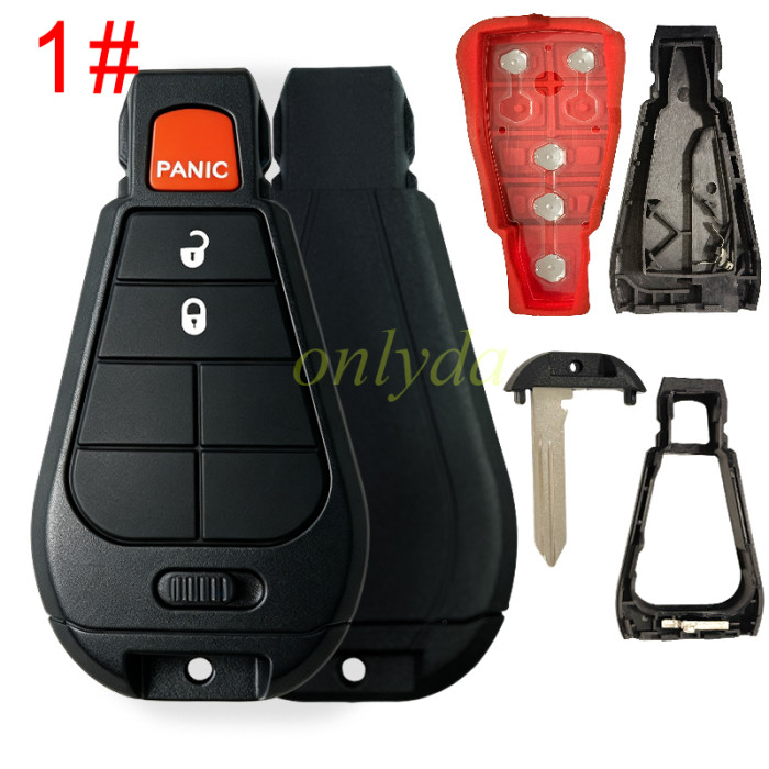 Super Stronger GTL for Chrysler remote key shell without badge, pls choose button