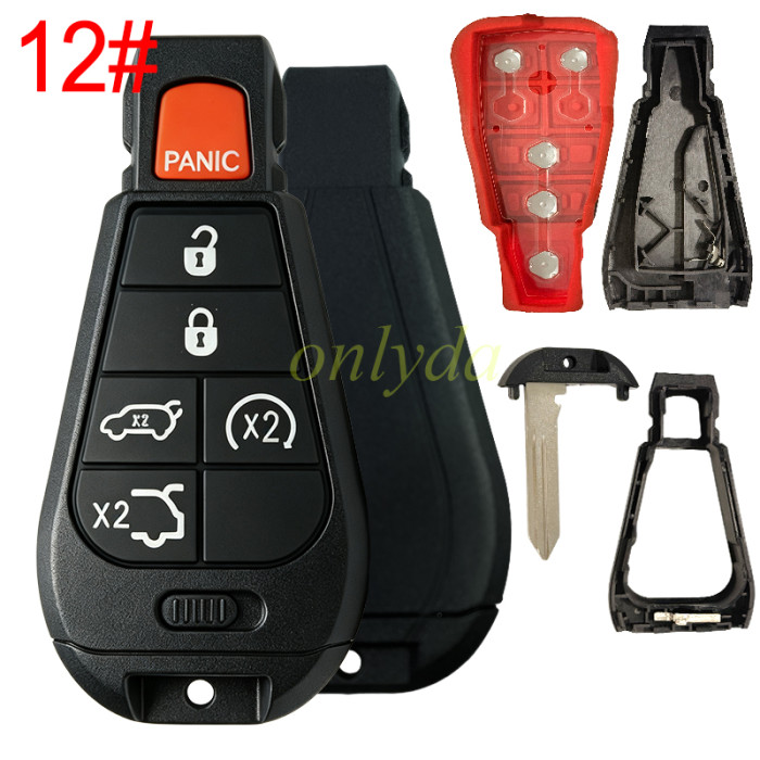 Super Stronger GTL for Chrysler remote key shell without badge, pls choose button