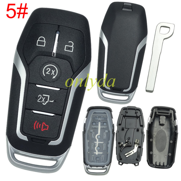 【Not regular item, for wide circuit board】 free shipping and no tax from HK warehouse 10pcs/lot  For Ford  remote key shell with key blade without badge， pls choose button