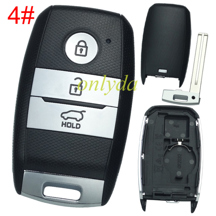 free shipping and no tax from HK warehouse 10pcs/lot  For Kia remote key shell without badeg place, pls choose the button