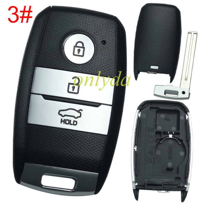 free shipping and no tax from HK warehouse 10pcs/lot  For Kia remote key shell without badeg place, pls choose the button
