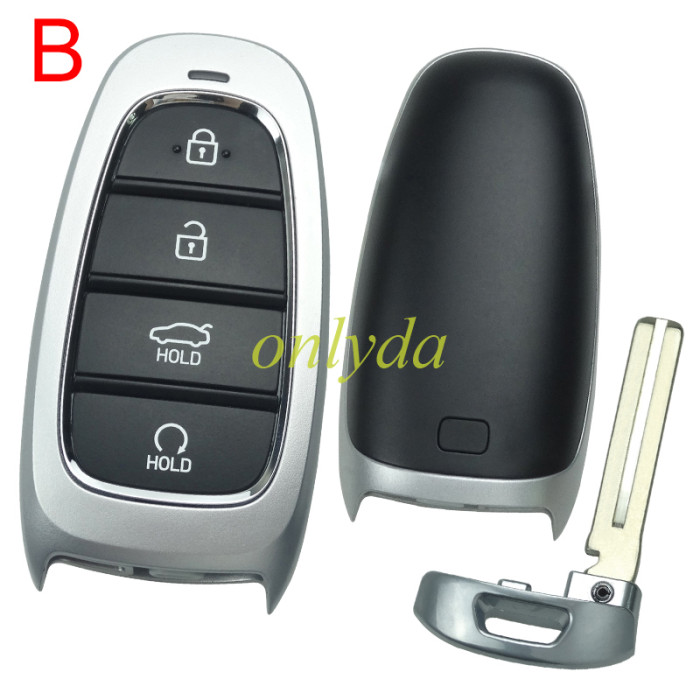free shipping and no tax from HK warehouse 10pcs/lot  For Hyundai remote key blank without logo , please choose button