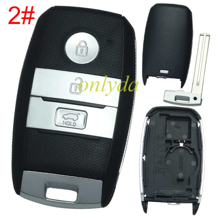 free shipping and no tax from HK warehouse 10pcs/lot  For Kia remote key shell without badeg place, pls choose the button