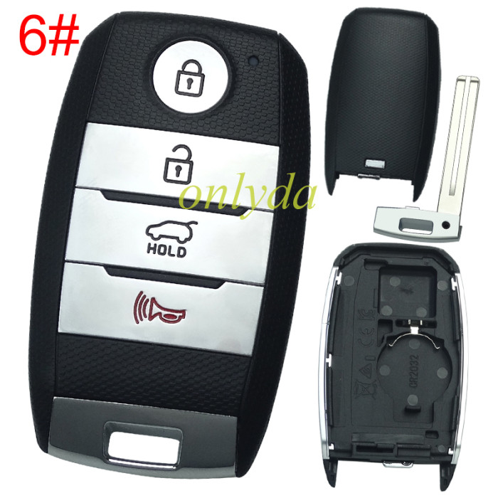 free shipping and no tax from HK warehouse 10pcs/lot  For Kia remote key shell without badeg place, pls choose the button