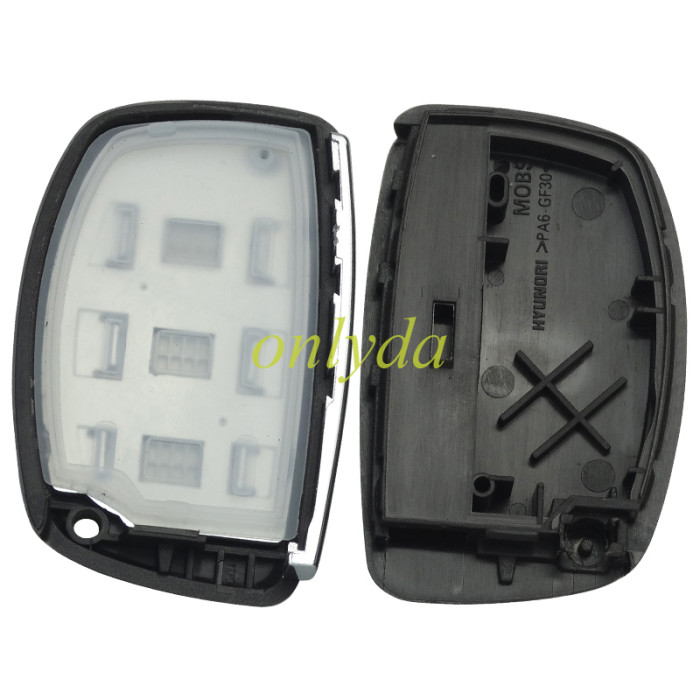 free shipping and no tax from HK warehouse 10pcs/lot  For Hyundai  remote key blank .no battery clip with badge , pls choose button