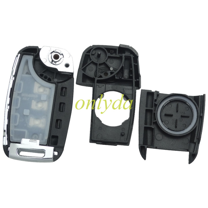 free shipping and no tax from HK warehouse 10pcs/lot for KIA 2 button flip remote key blank please choose which key blade in your need