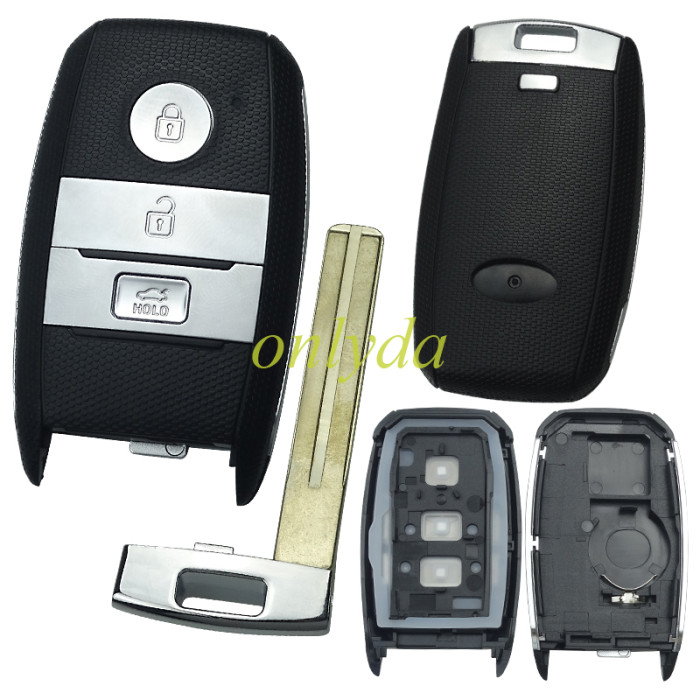 free shipping and no tax from HK warehouse 10pcs/lot  For KIA KIA 3 button remote key blank with badge place