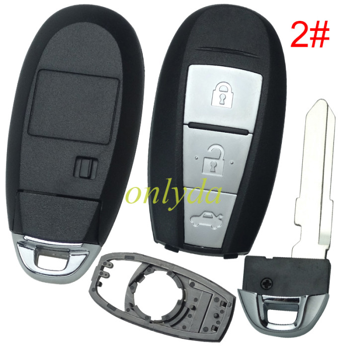 free shipping and no tax from HK warehouse 10pcs/lot For Suzuki  remotekey blank without badge, pls choose button