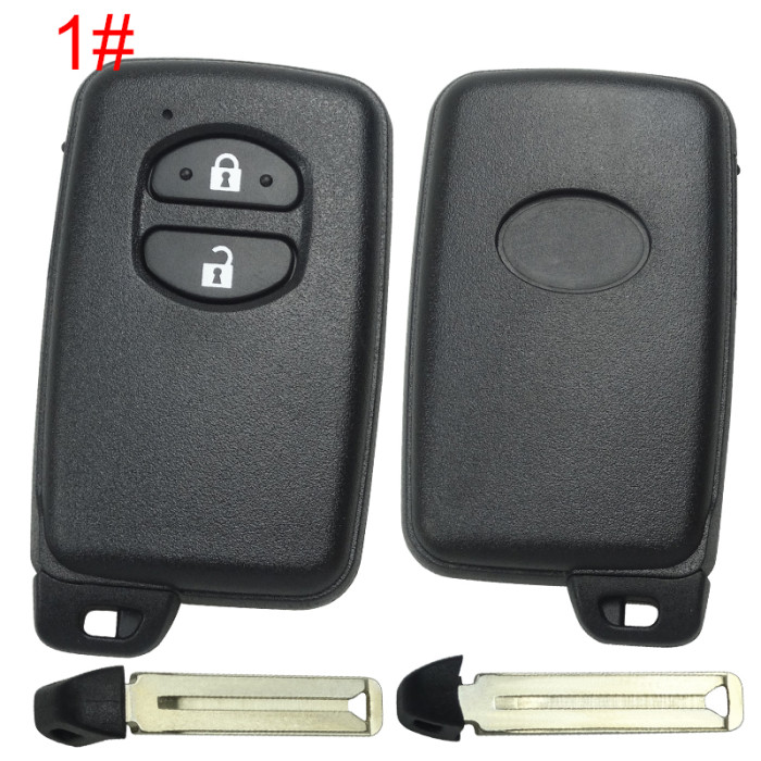 free shipping and no tax from HK warehouse 10pcs/lot For Toyota  remote key shell (round button), wiht badge ,pls choose button