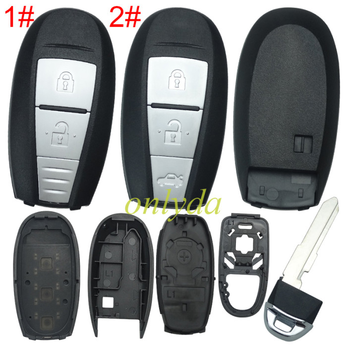 free shipping and no tax from HK warehouse 10pcs/lot For Suzuki  remote key blank without badge， pls choose button