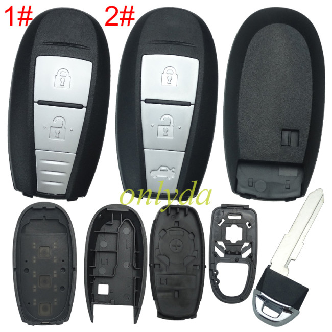 free shipping and no tax from HK warehouse 10pcs/lot For Suzuki remote key blank without badge, pls choose button