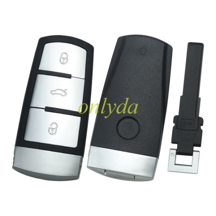 free shipping and no tax from HK warehouse 10pcs/lot For VW Magotan 3 button remote key shell with badge