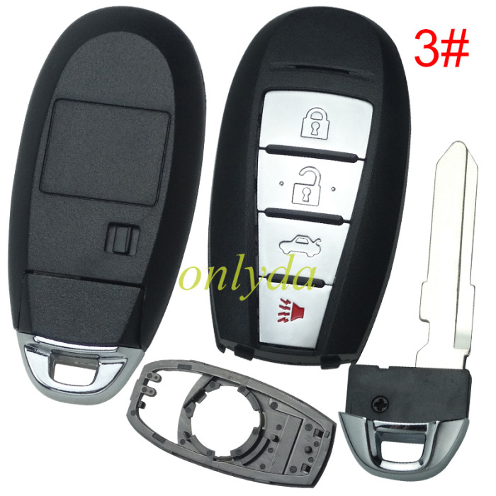 free shipping and no tax from HK warehouse 10pcs/lot For Suzuki  remotekey blank without badge, pls choose button