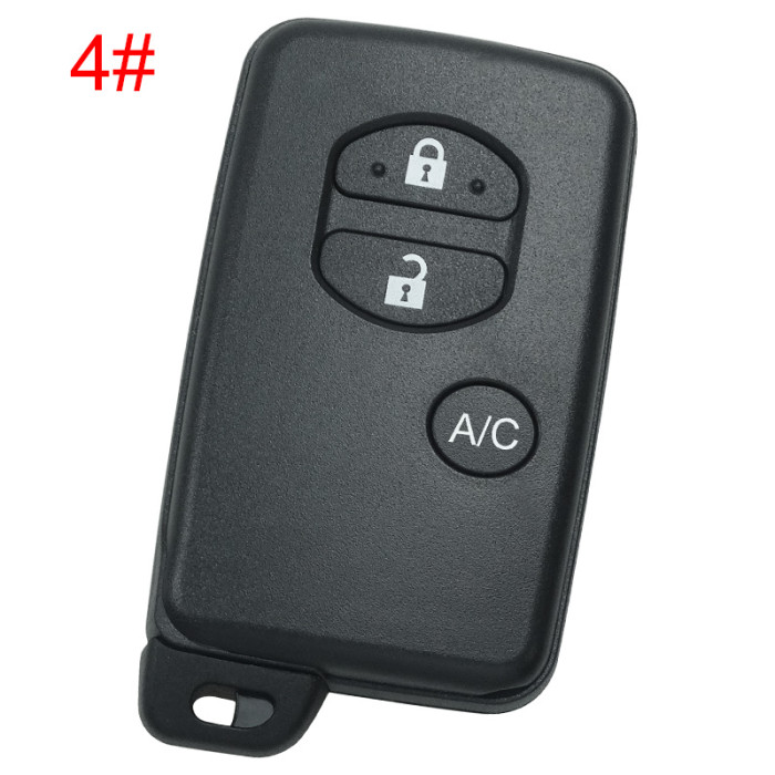 free shipping and no tax from HK warehouse 10pcs/lot For Toyota  remote key shell (round button), wiht badge ,pls choose button
