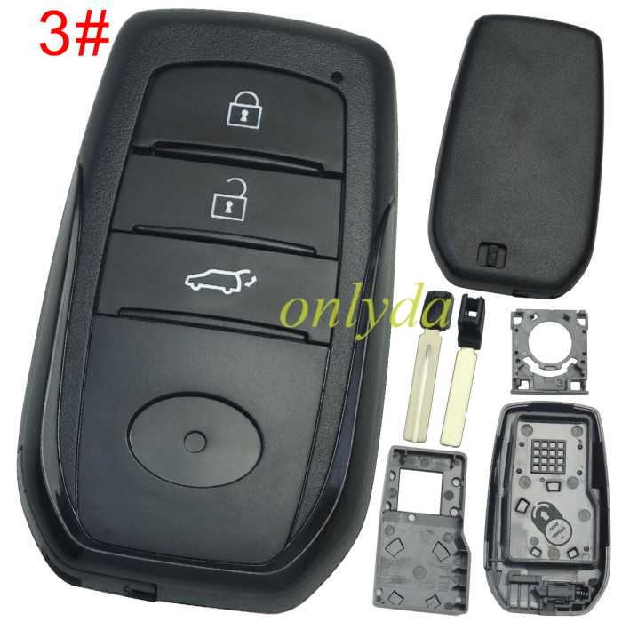 free shipping and no tax from HK warehouse 10pcs/lot For For Toyota  remote key shell,pls choose button