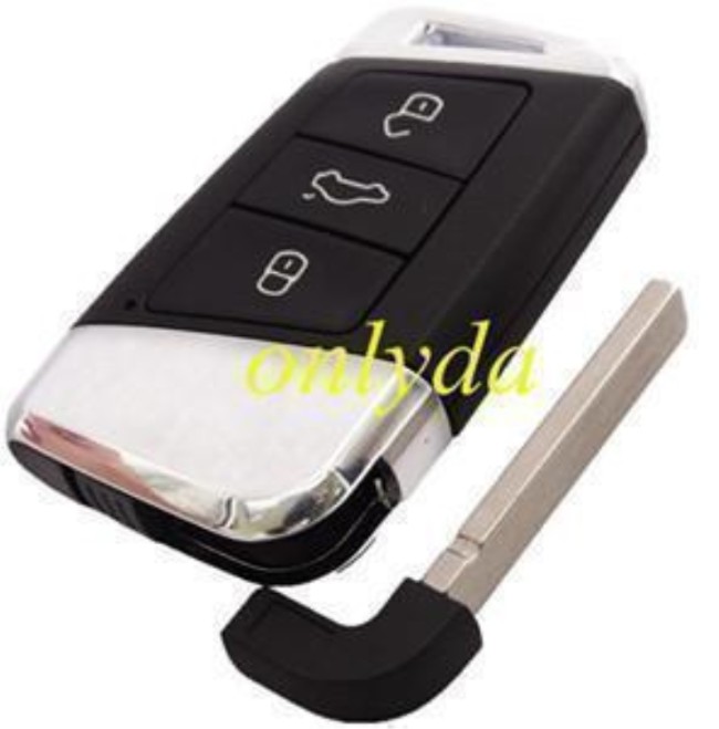 free shipping and no tax from HK warehouse 10pcs/lot For VW 3 Button remote key blank with HU162 blade