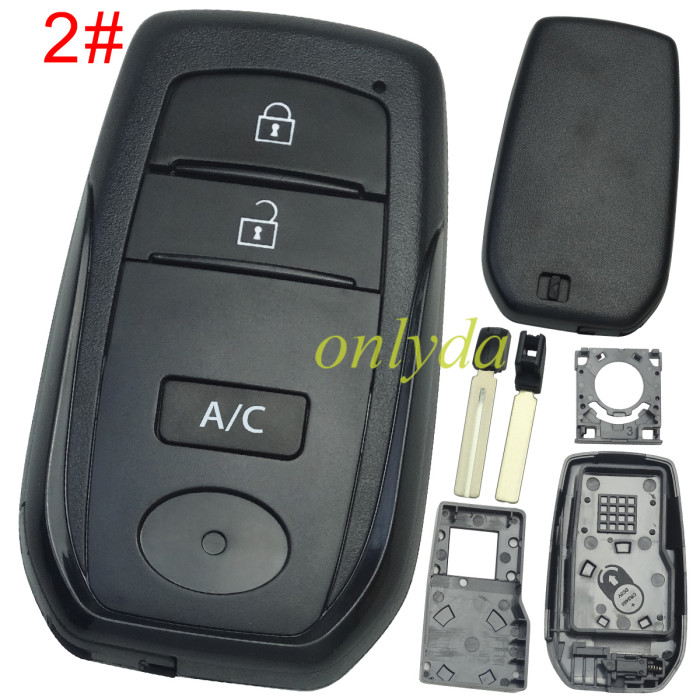 free shipping and no tax from HK warehouse 10pcs/lot For For Toyota  remote key shell,pls choose button