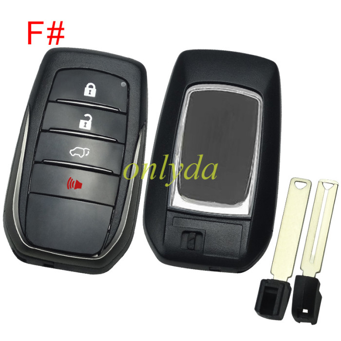 free shipping and no tax from HK warehouse 10pcs/lot For Toyota remote key shell  without badge with the back is without badge cover , pls choose button